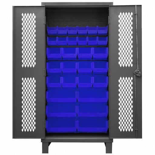 K4945 Bin Cabinet 78 x36 x24 Gray 30BlueBns