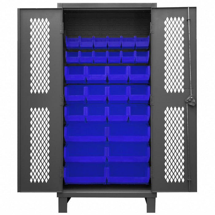 K4945 Bin Cabinet 78 x36 x24 Gray 30BlueBns