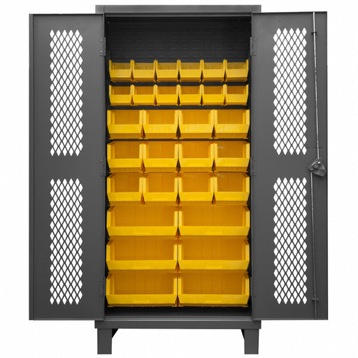 K4945 Bin Cabinet 78 x36 x24 Gray 30YlwBns