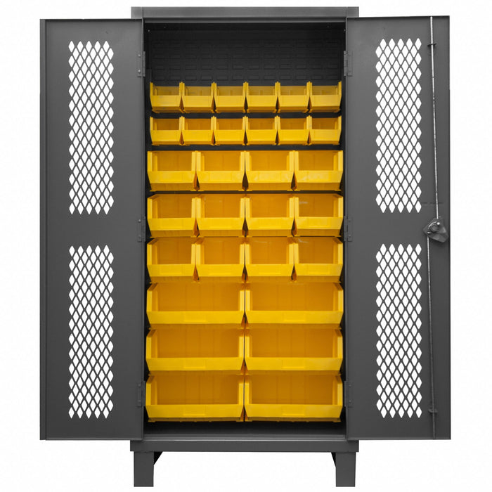 K4945 Bin Cabinet 78 x36 x24 Gray 30YlwBns