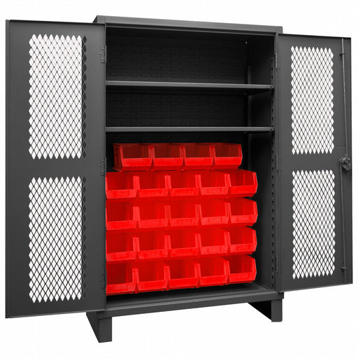 K4954 Bin Cabinet 78 x48 x24 Gray 24RedBns