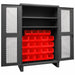 K4954 Bin Cabinet 78 x48 x24 Gray 24RedBns