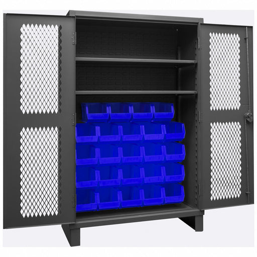 K4954 Bin Cabinet 78 x48 x24 Gray 24BlueBns