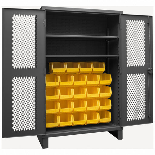 K4954 Bin Cabinet 78 x48 x24 Gray 24YlwBns