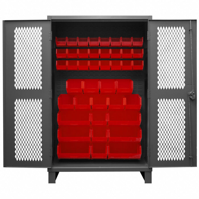 K4946 Bin Cabinet 78 x48 x24 Gray 42RedBns