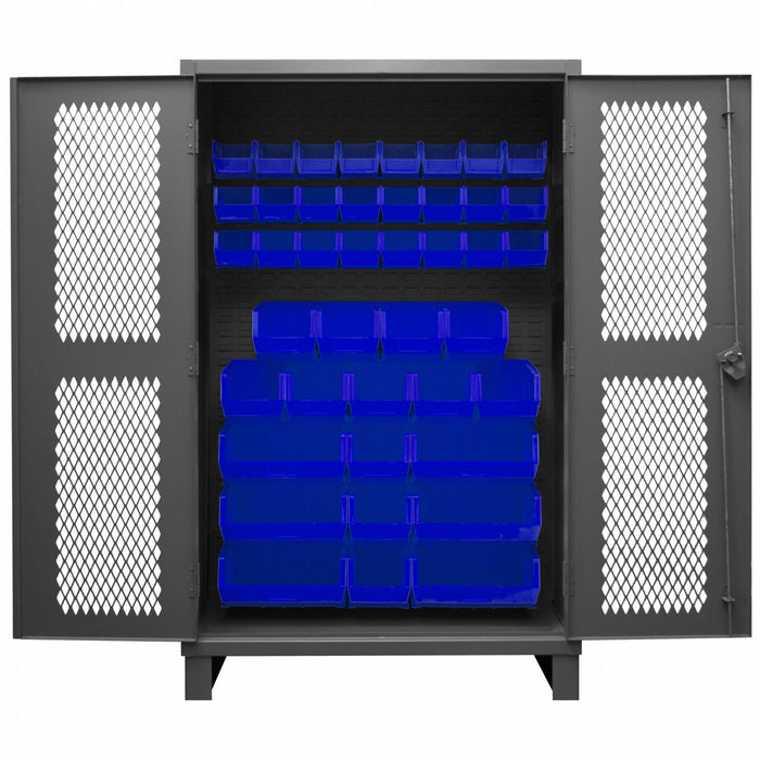 K4946 Bin Cabinet 78 x48 x24 Gray 42BlueBns
