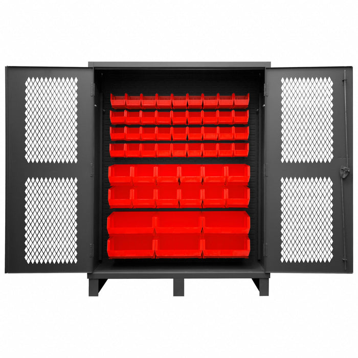 K4947 Bin Cabinet 78 x60 x24 Gray 54RedBns