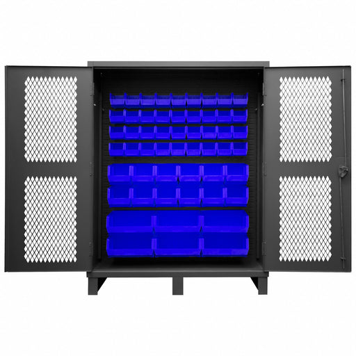 K4947 Bin Cabinet 78 x60 x24 Gray 54BlueBns