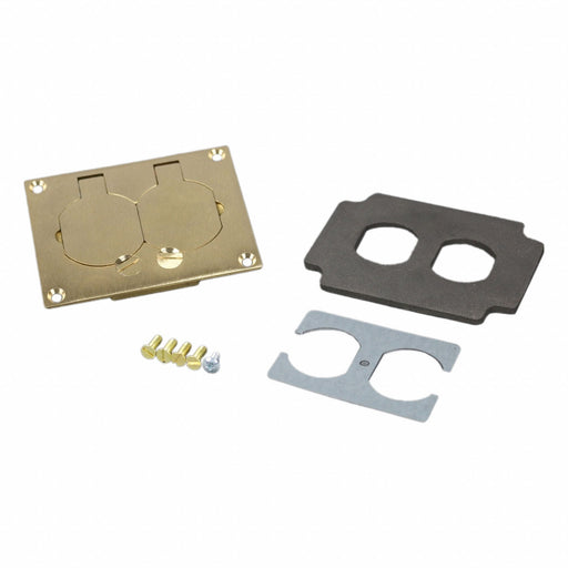 Floor Box Cover Brown Brass