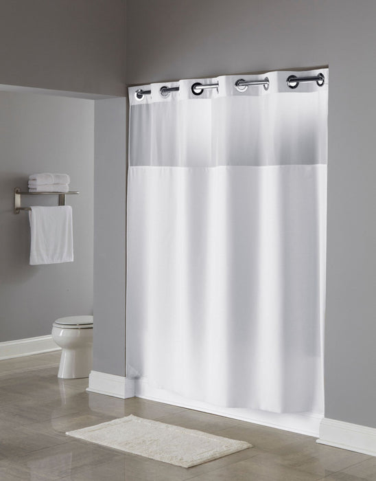 71x74 polyester white curtain