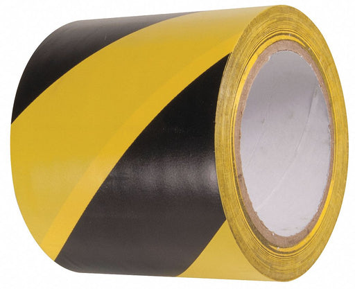 Floor Tape Black/Yellow 4 inx54 ft Roll