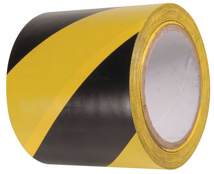 Floor Tape Black/Yellow 4 inx54 ft Roll