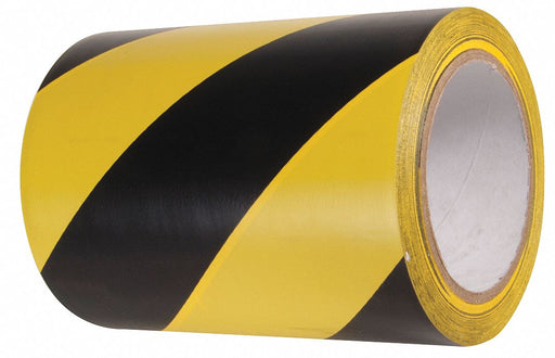 Floor Tape Black/Yellow 6 inx54 ft Roll