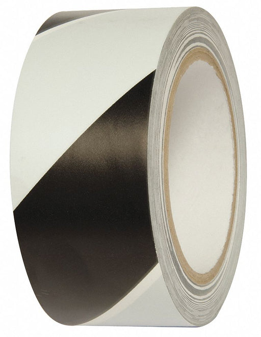 Floor Tape Black/White 2 inx54 ft Roll