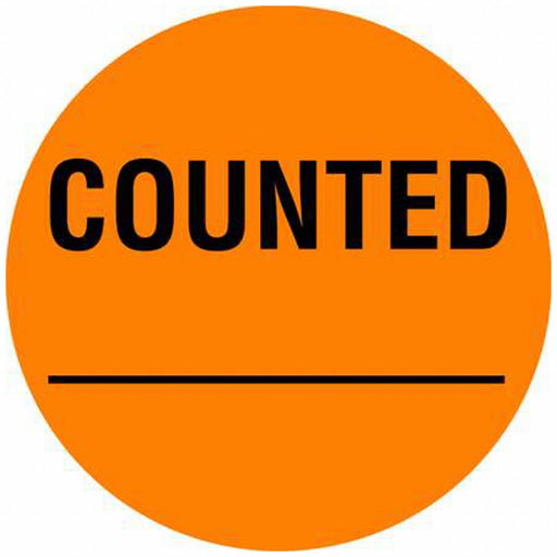 D6074 Inventory Label Orange Paper PK1000