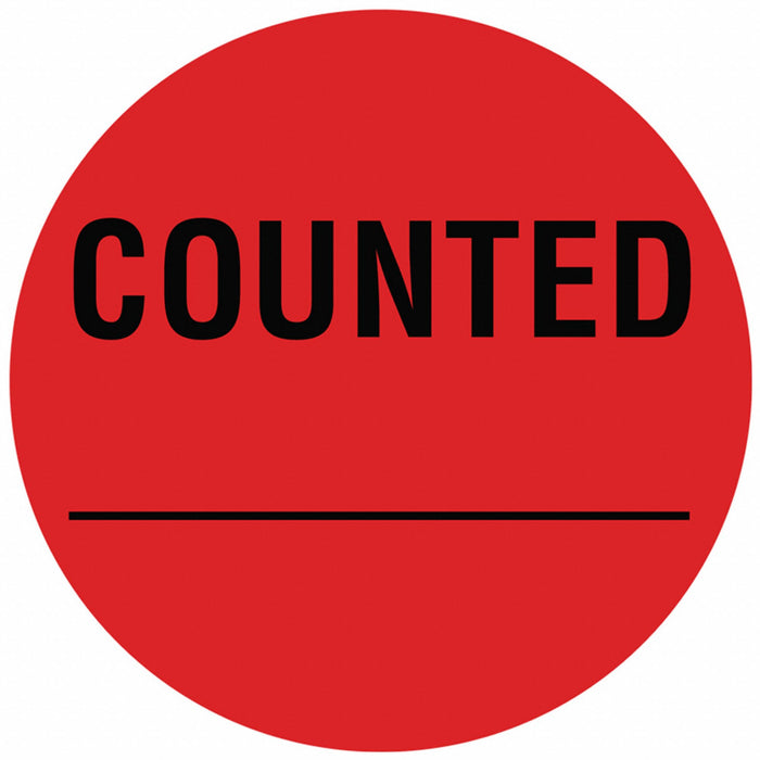 D6074 Inventory Label Red Paper PK1000