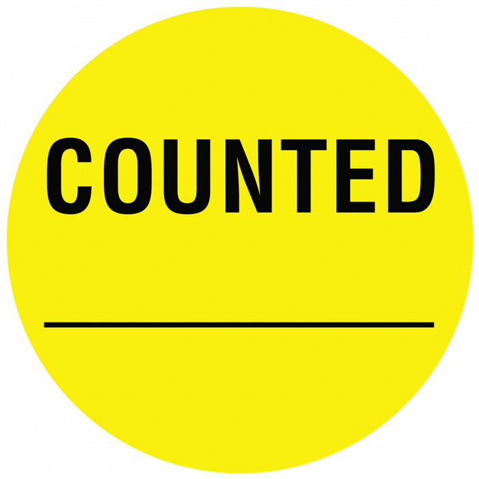 D6074 Inventory Label Yellow Paper PK1000