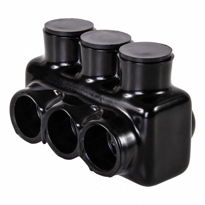 MultitapConnector Alum Blk Hex 3Port