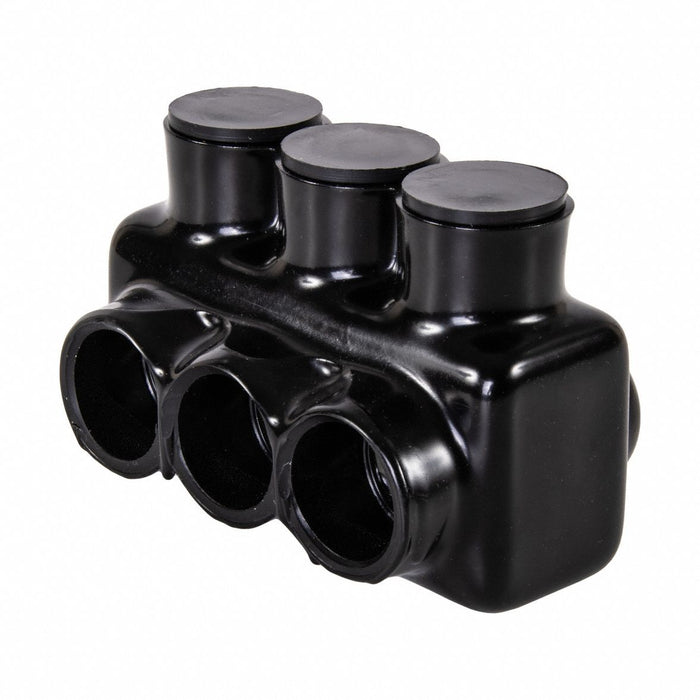 MultitapConnector Alum Blk Hex 3Port