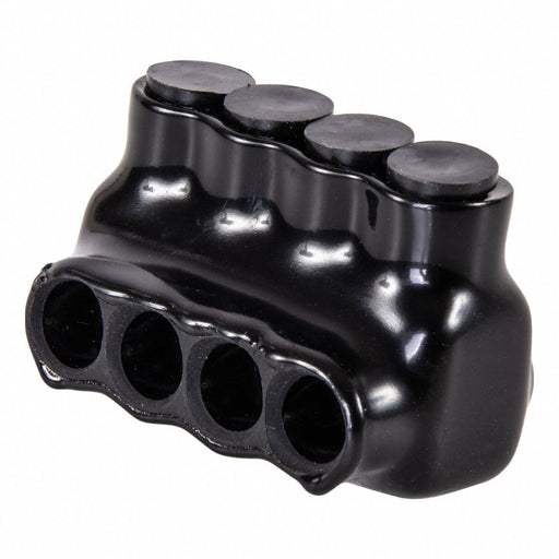 MultitapConnector Alum Blk Hex 4Port