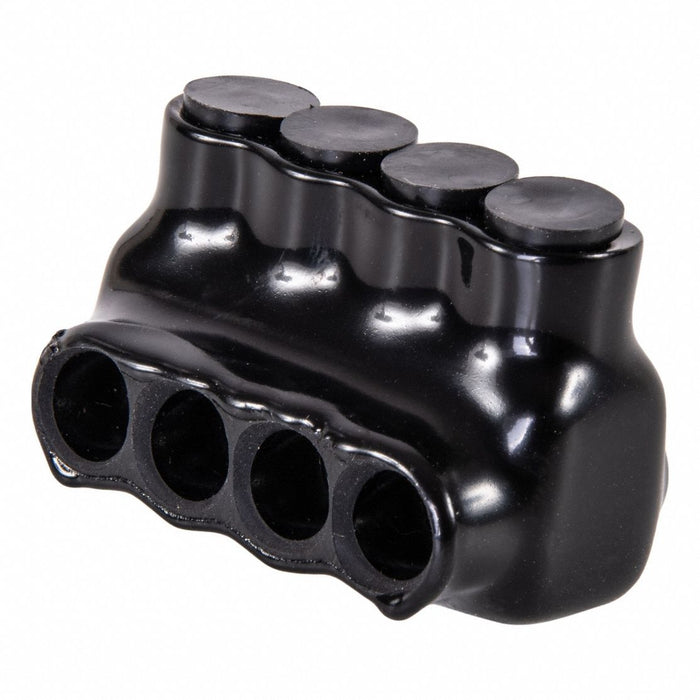 MultitapConnector Alum Blk Hex 4Port