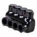 MultitapConnector Alum Blk Hex 4Port