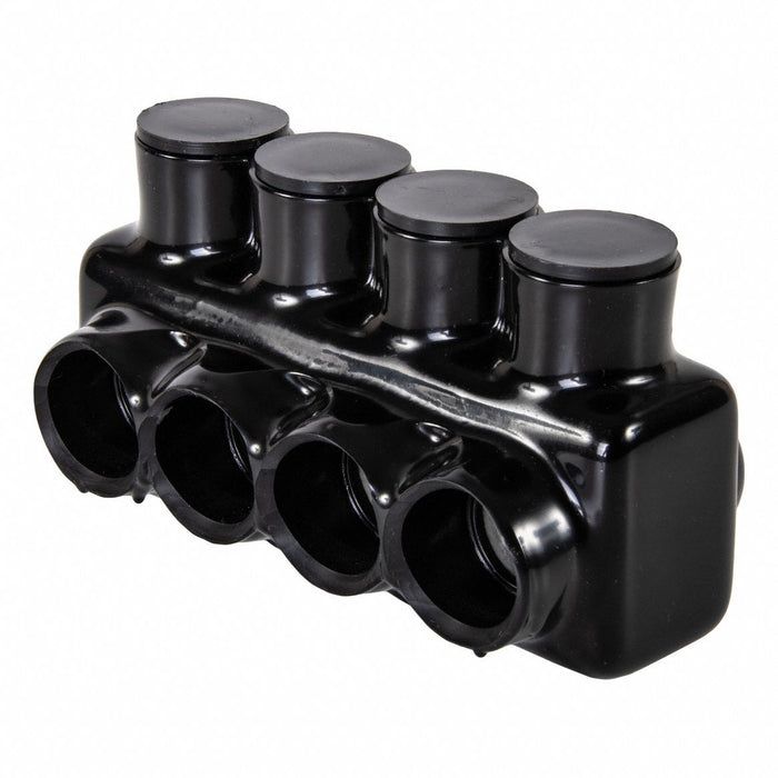 MultitapConnector Alum Blk Hex 4Port