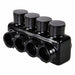 MultitapConnector Alum Blk Hex 4Port