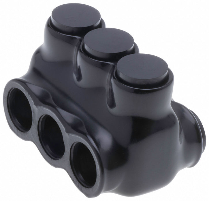 MultitapConnector Alum Blk Hex 3Port