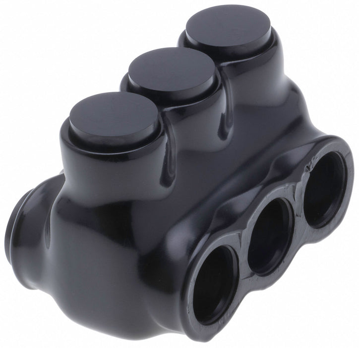 MultitapConnector Alum Blk Hex 3Port