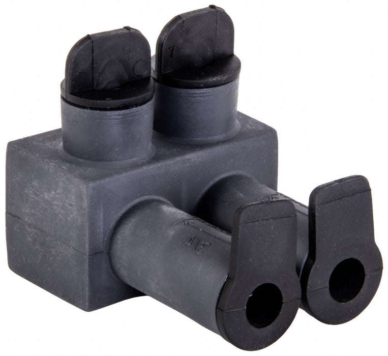MultitapConnector Alum Blk Hex 2Port