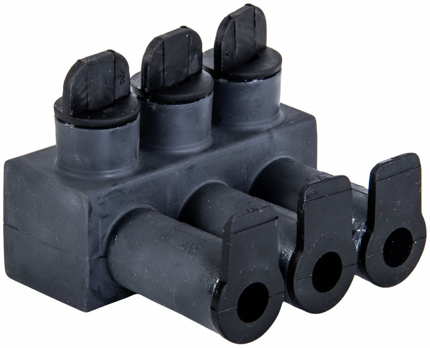 MultitapConnector Alum Blk Hex 3Port