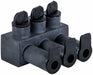 MultitapConnector Alum Blk Hex 3Port