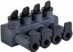 MultitapConnector Alum Blk Hex 4Port