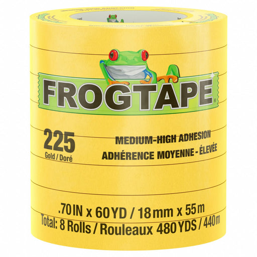 Masking Tape 0.7 in W 60 yd Gold PK8