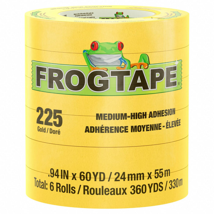 Masking Tape 0.9 in W 60 yd Gold PK6