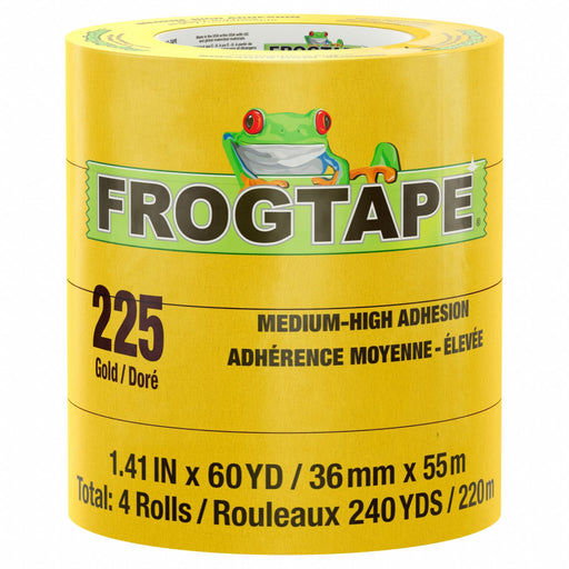 Masking Tape 1.4 in W 60 yd Gold PK4