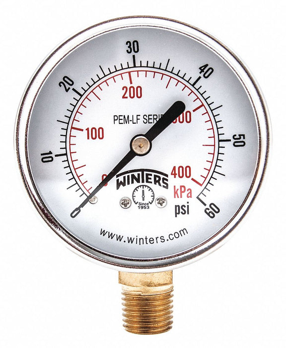 J1380 Gauge Pressure 0 to 60 psi 2-1/2 in.