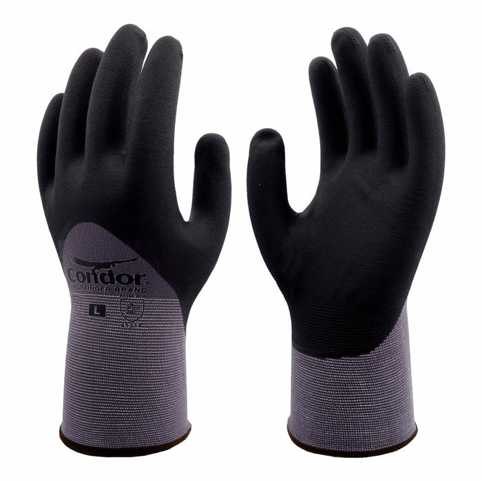 Coated Gloves Nylon Nitrile L PK12