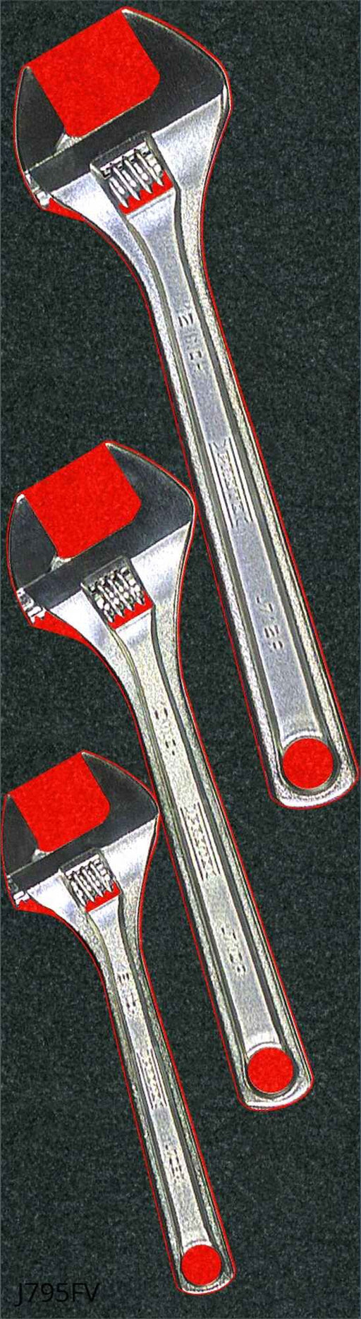 Adjustable Wrench Set of 3 Alloy Steel