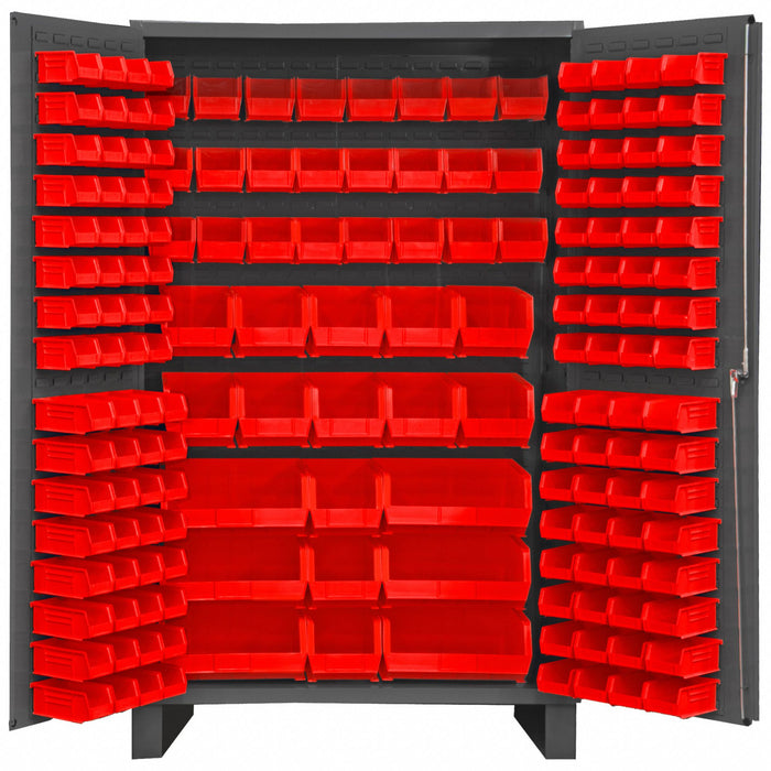 K4893 Bin Cabinet 78 x48 x24 Gray 171RedBns