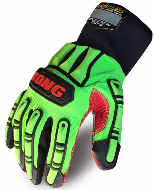 Mechanics Glove 11 in L Green Red 3XL