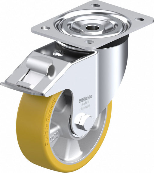 Plate Caster Swivel Polyurethane 7 1/2 H
