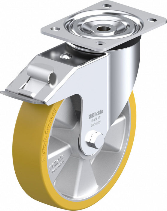 Plate Caster Swivel Polyurethane 9 1/4 H