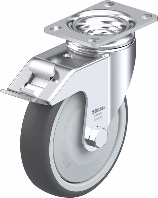 Plate Caster Swivel Polyurethane 6 1/8 H