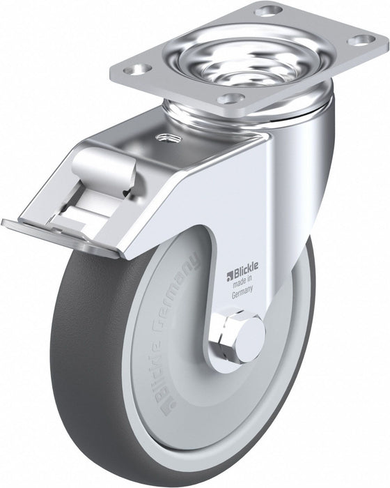 Plate Caster Swivel Polyurethane 6 1/8 H