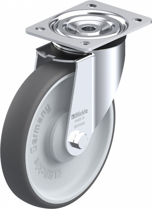 Plate Caster Swivel Polyurethane 9 1/4 H