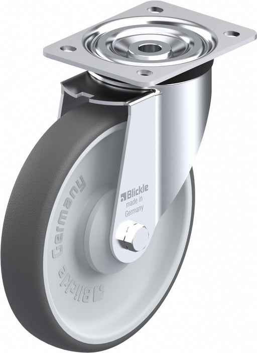 Plate Caster Swivel Polyurethane 9 1/4 H
