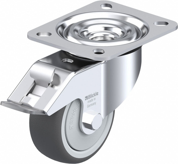Plate Caster Swivel Polyurethane 4 H