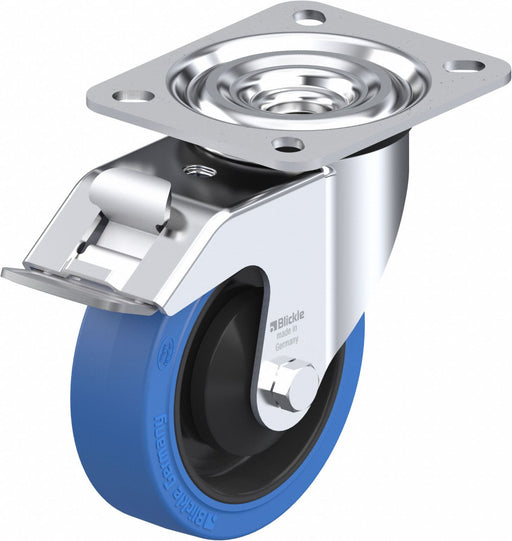 Plate Caster Swivel Rubber 4 15/16 H